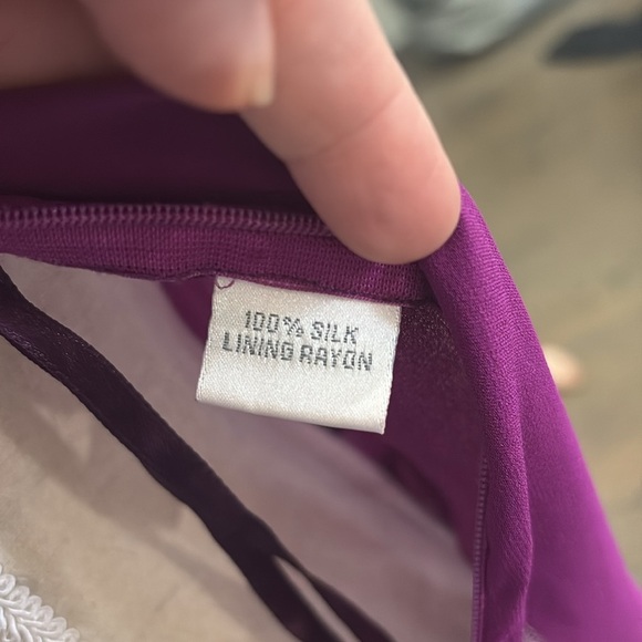 RARE Purple embellished 100% Silk Top - Picture 9 of 12